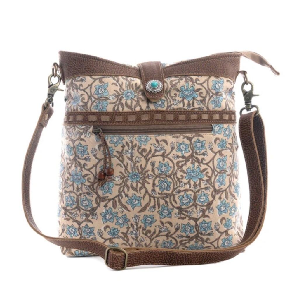 NWT Western Floral and Leather San Ysidro Falls Boho Shoulder Bag